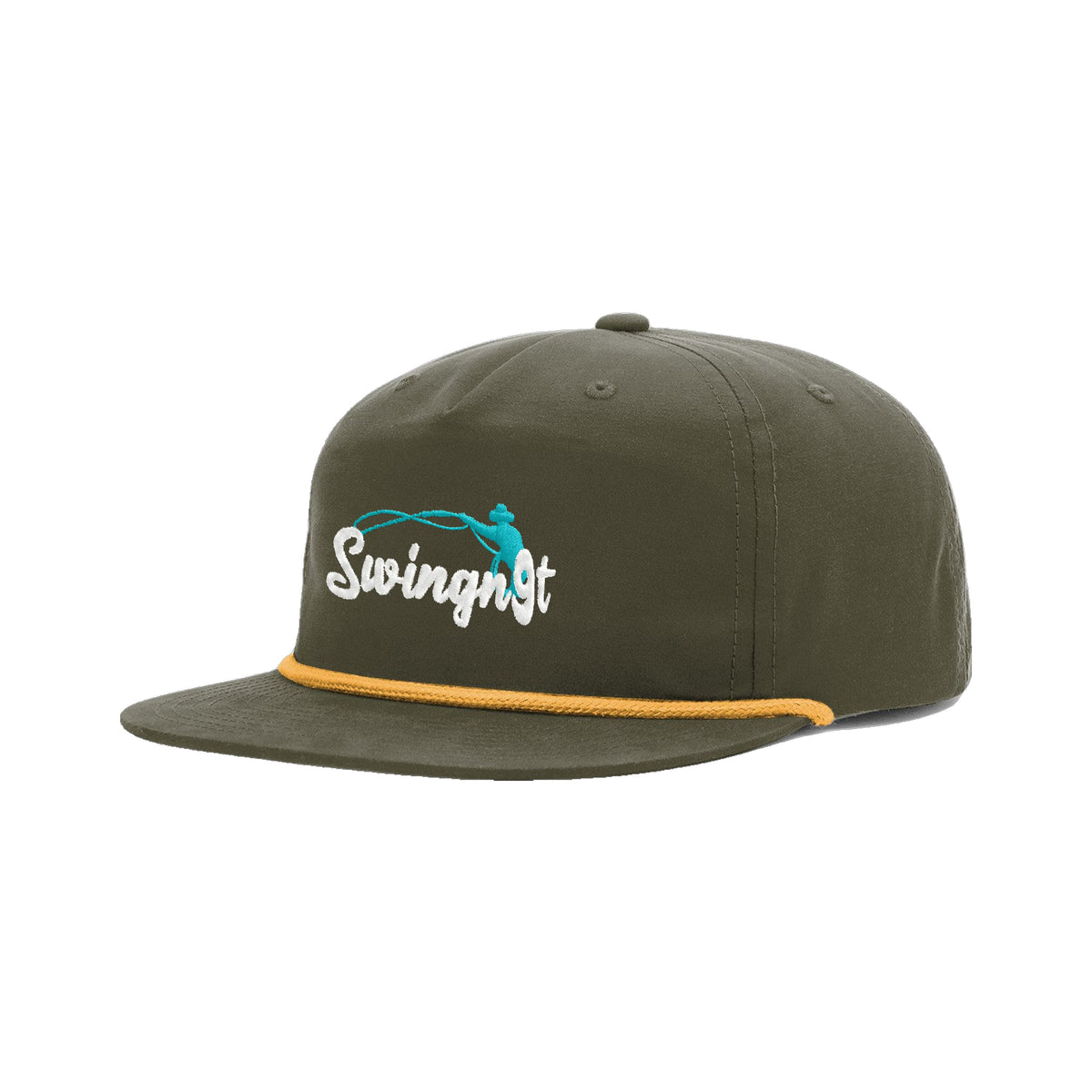 SwingN9T Roping Richardson 256 Hat / Loden/Gold / angle on white