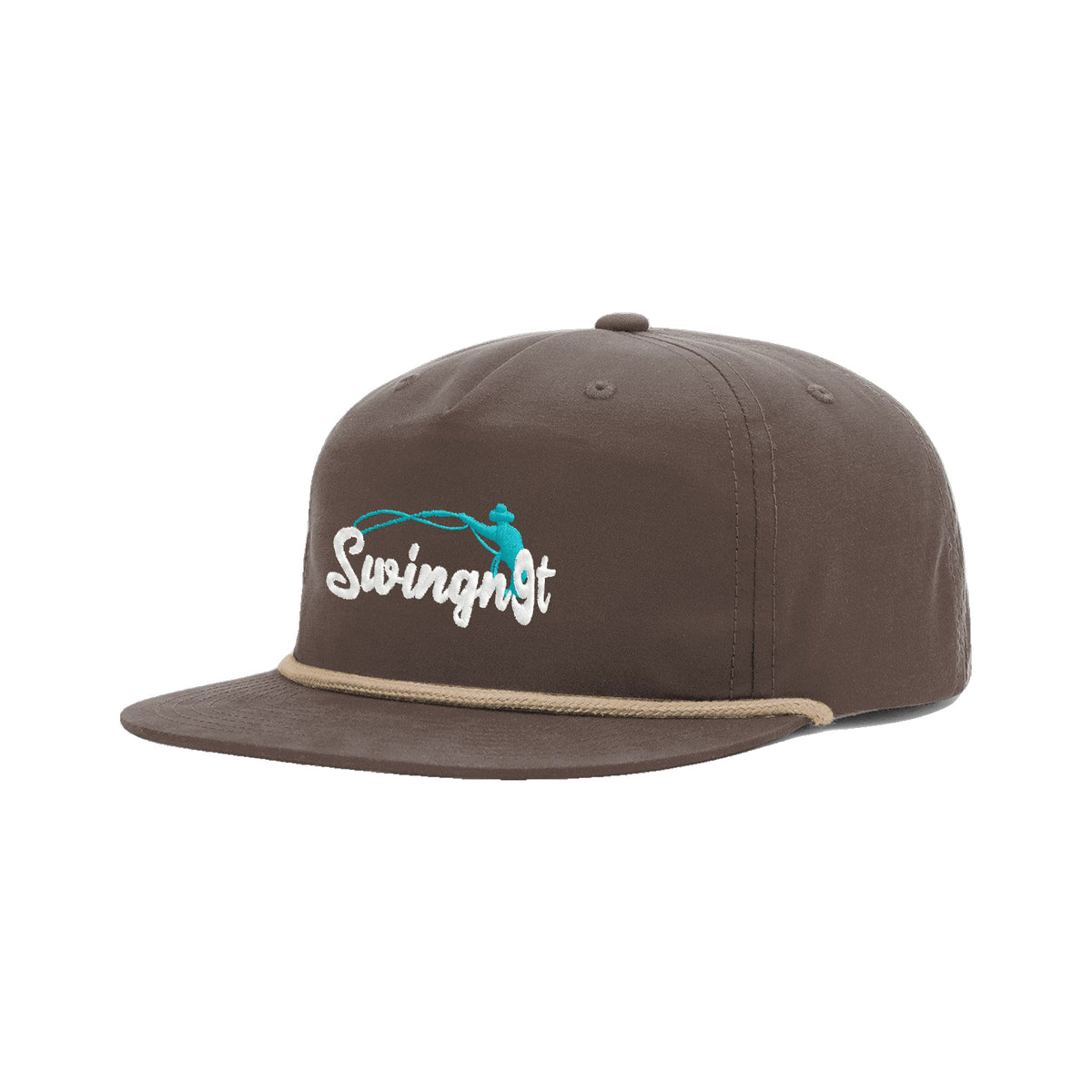 SwingN9T Roping Richardson 256 Hat / Dark Mocha/Khaki / angle on white
