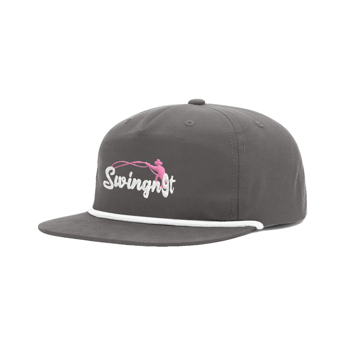 SwingN9T Roping Richardson 256 Hat / Charcoal/White / angle on white