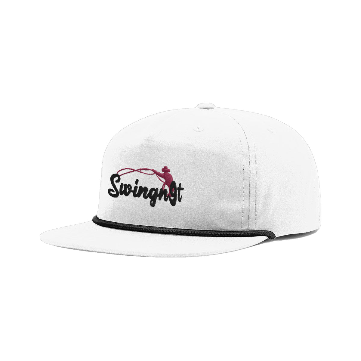 SwingN9T Roping Richardson 256 Hat / White/Black / angle on white