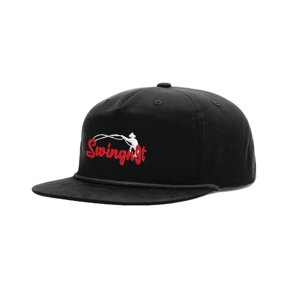 SwingN9T Roping Richardson 256 Hat / Black/Black / angle on white