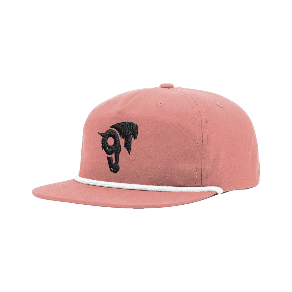 9T Horse Richardson 256 Hat / Dusty Red/White / angle on white