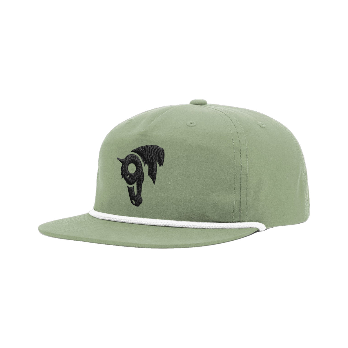 9T Horse Richardson 256 Hat / Sage/White / angle on white