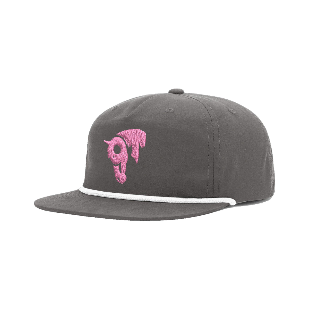 9T Horse Richardson 256 Hat / Charcoal/White / angle on white