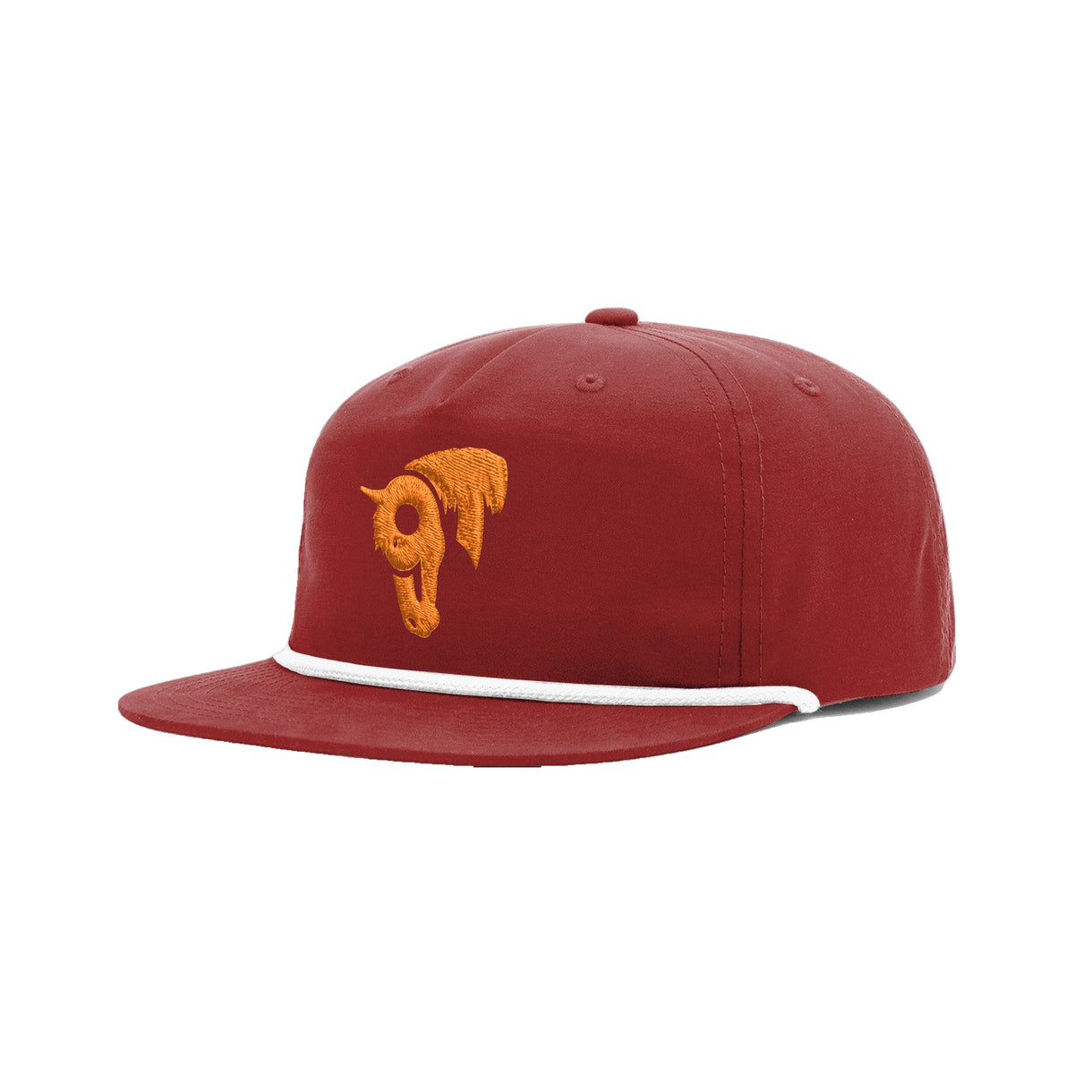 9T Horse Richardson 256 Hat / Cardinal/White / angle on white