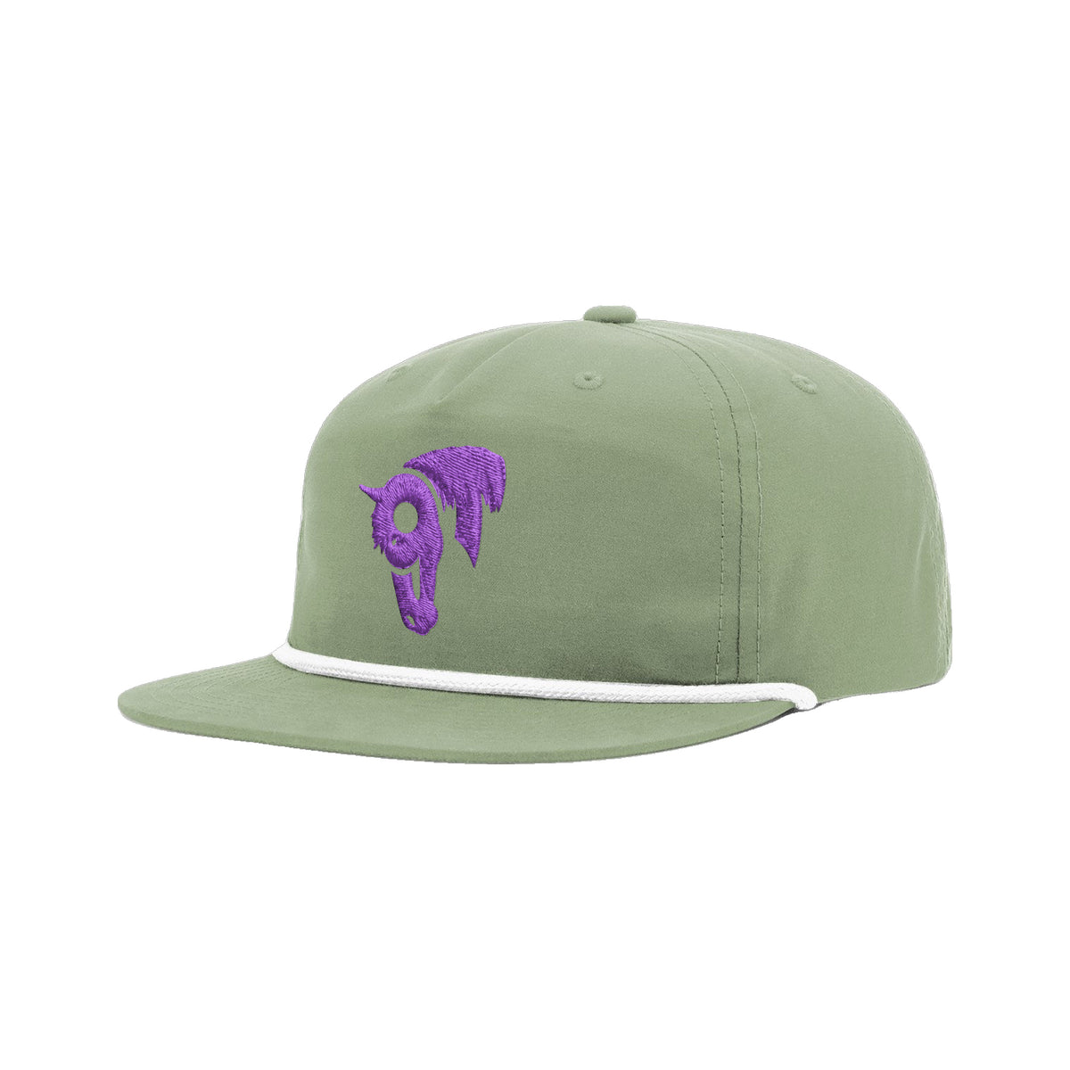 9T Horse Richardson 256 Hat / Sage/White / angle on white