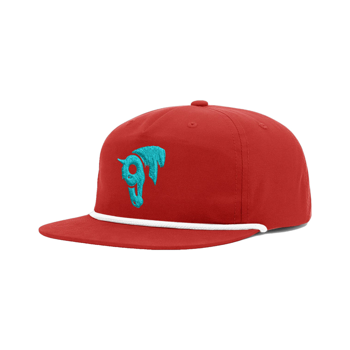9T Horse Richardson 256 Hat / Red/White / angle on white