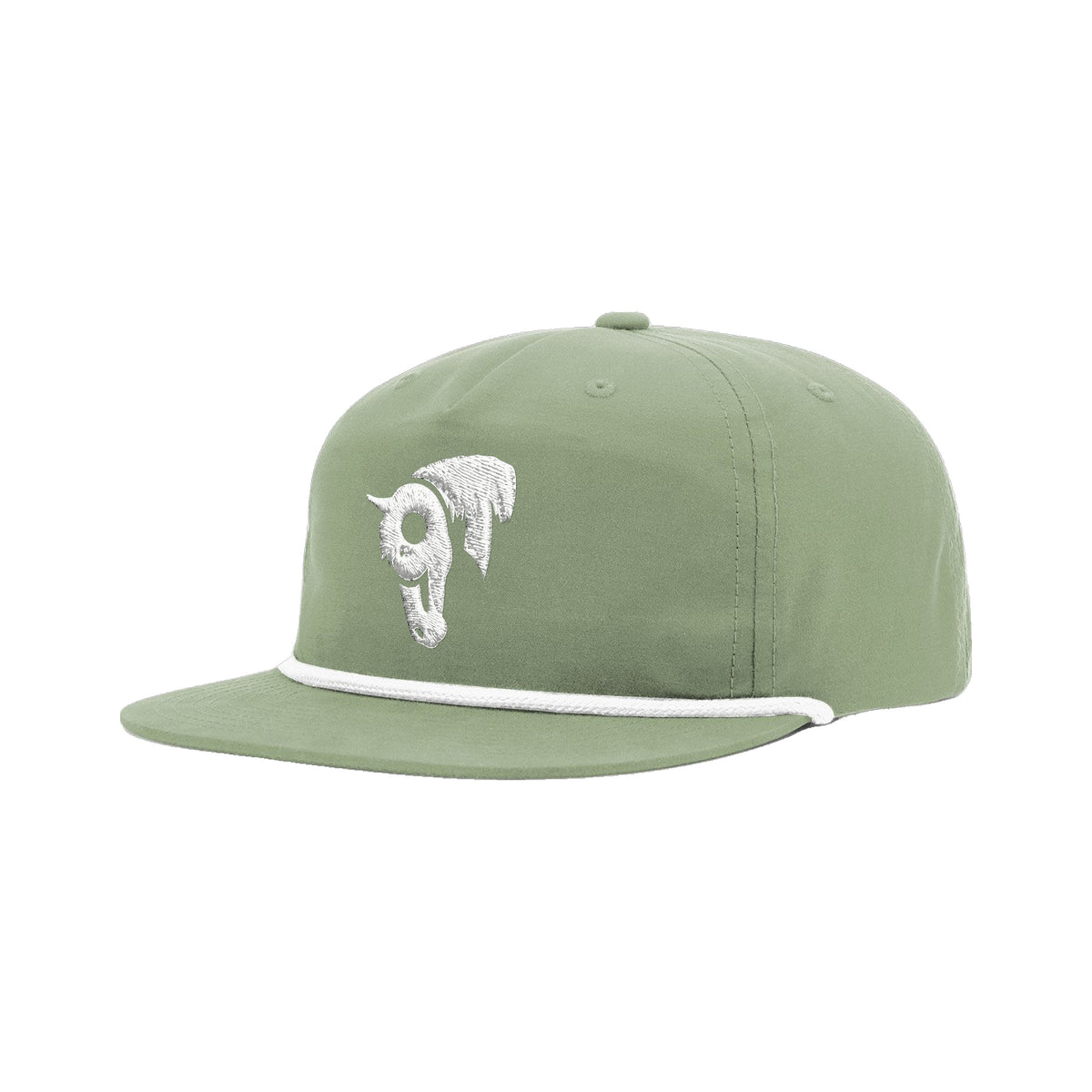 9T Horse Richardson 256 Hat / Sage/White / angle on white
