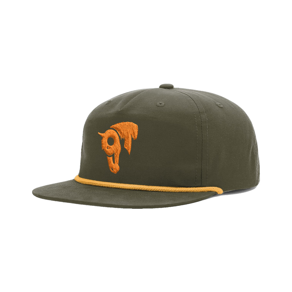 9T Horse Richardson 256 Hat / Loden/Gold / angle on white
