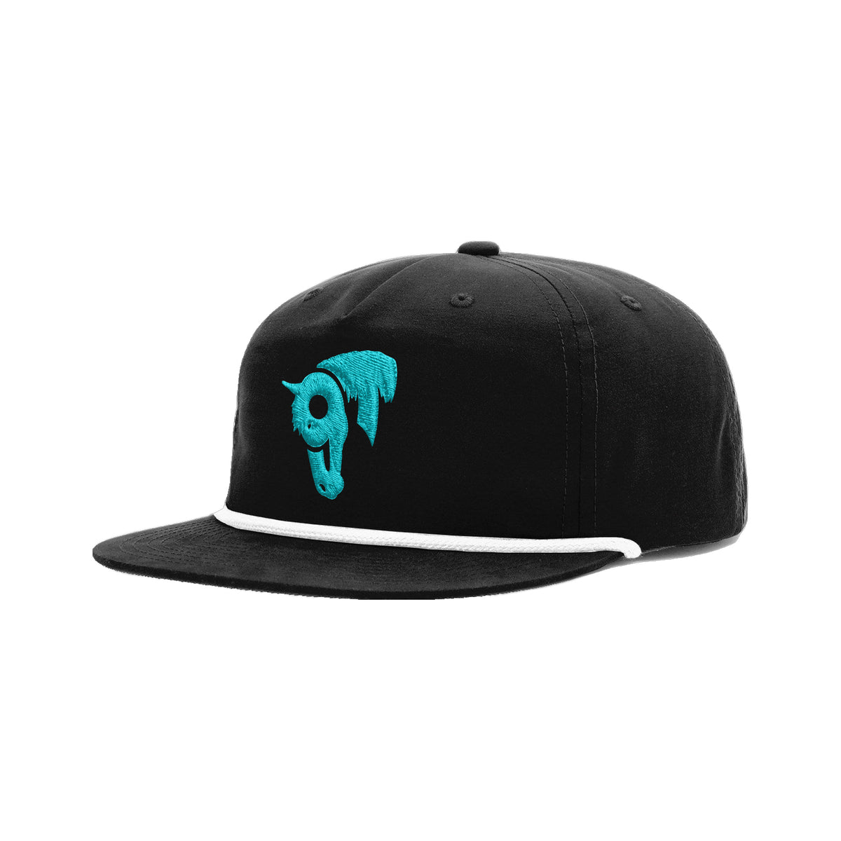 9T Horse Richardson 256 Hat / Black/White / angle on white