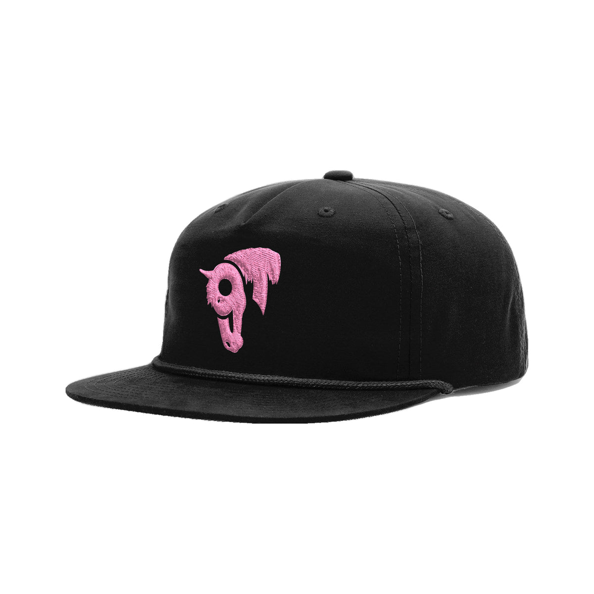 9T Horse Richardson 256 Hat / Black/Black / angle on white