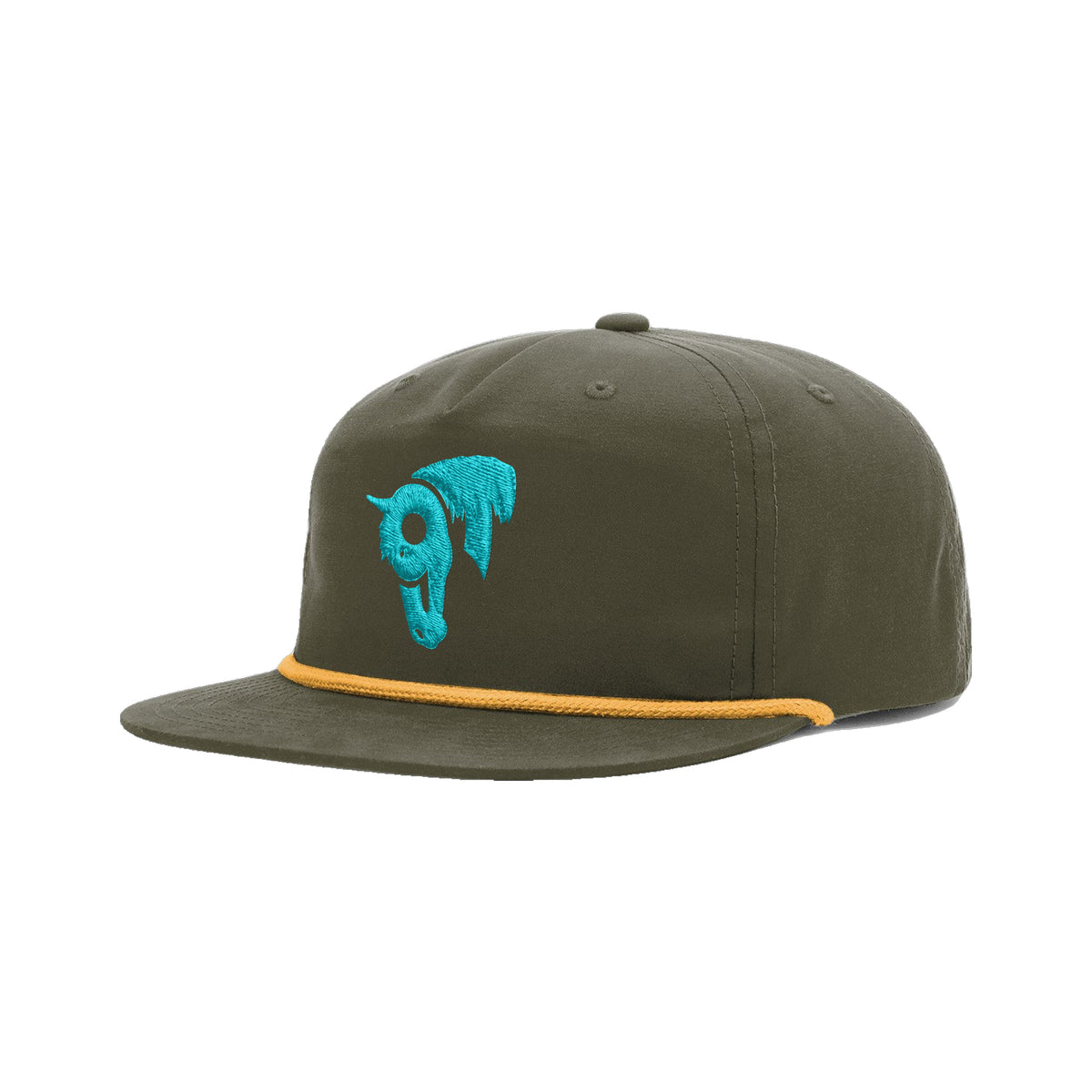 9T Horse Richardson 256 Hat / Loden/Gold / angle on white