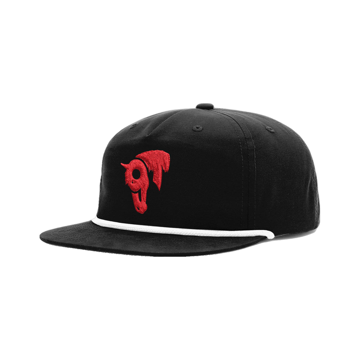 9T Horse Richardson 256 Hat / Black/White / angle on white
