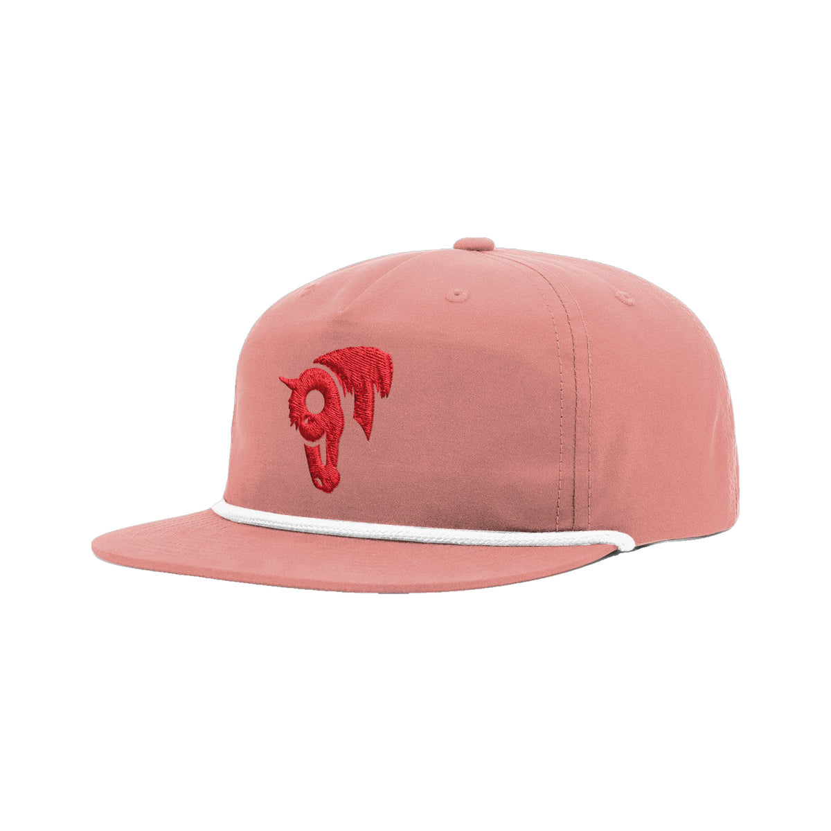 9T Horse Richardson 256 Hat / Dusty Red/White / angle on white