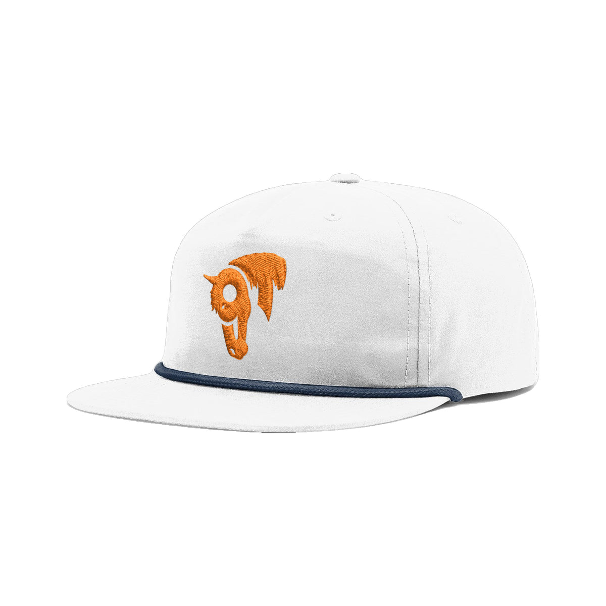 9T Horse Richardson 256 Hat / White/Light Navy / angle on white
