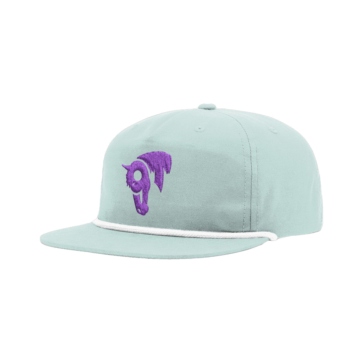 9T Horse Richardson 256 Hat / Dusty Blue/White / angle on white