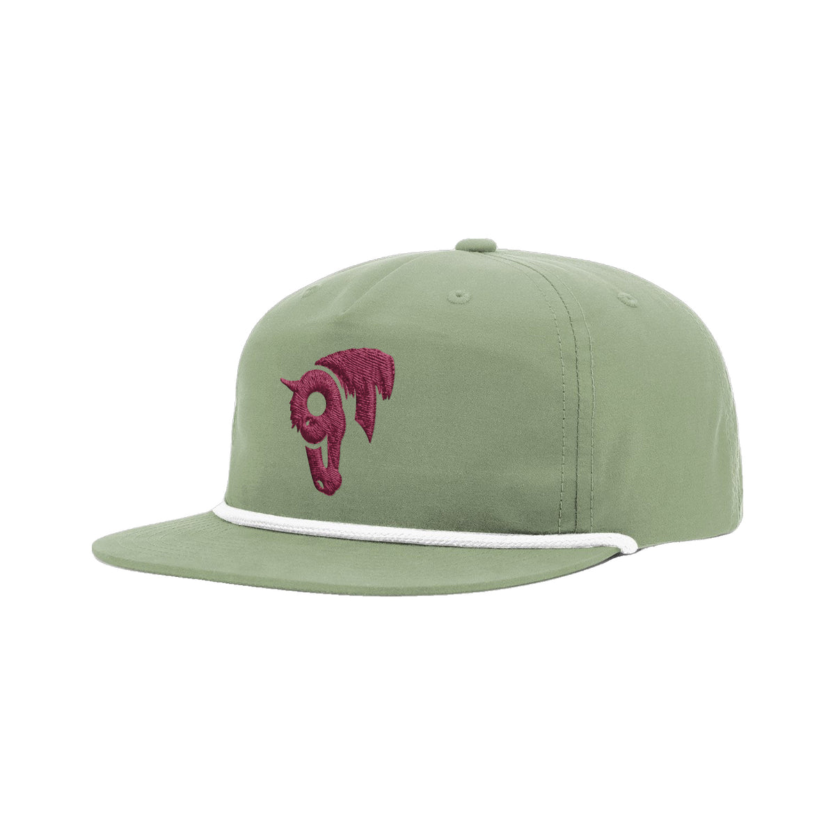 9T Horse Richardson 256 Hat / Sage/White / angle on white