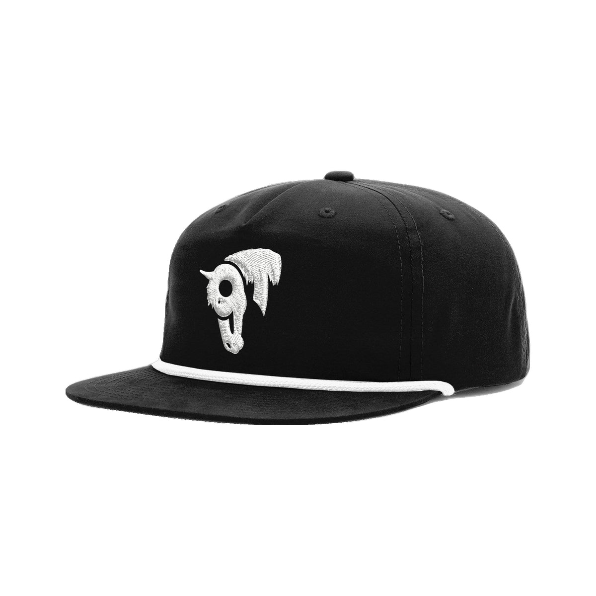 9T Horse Richardson 256 Hat / Black/White / angle on white