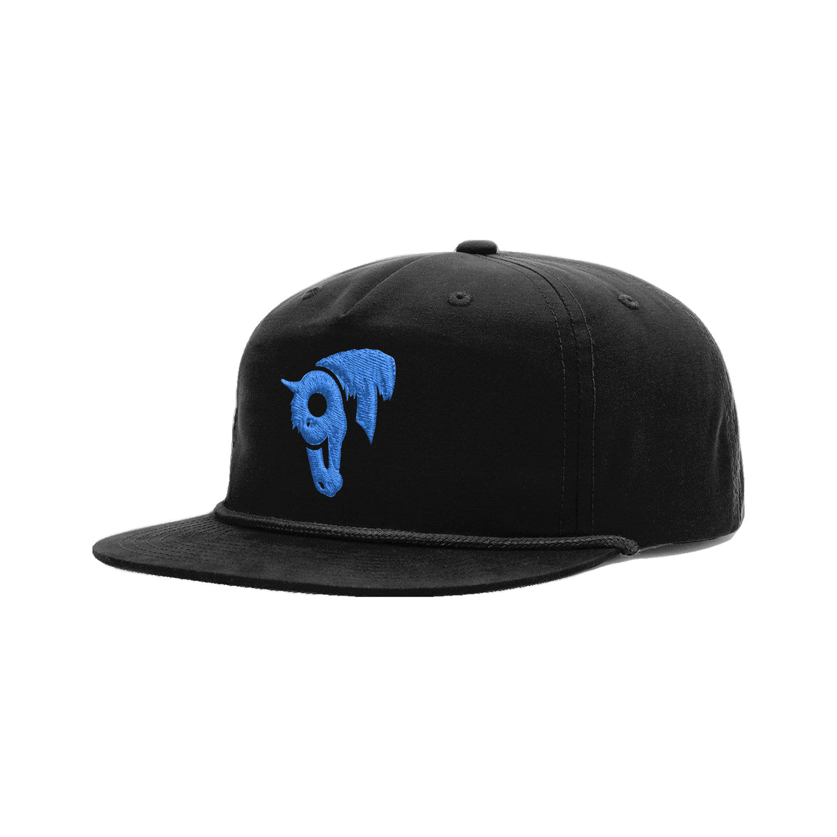 9T Horse Richardson 256 Hat / Black/Black / angle on white