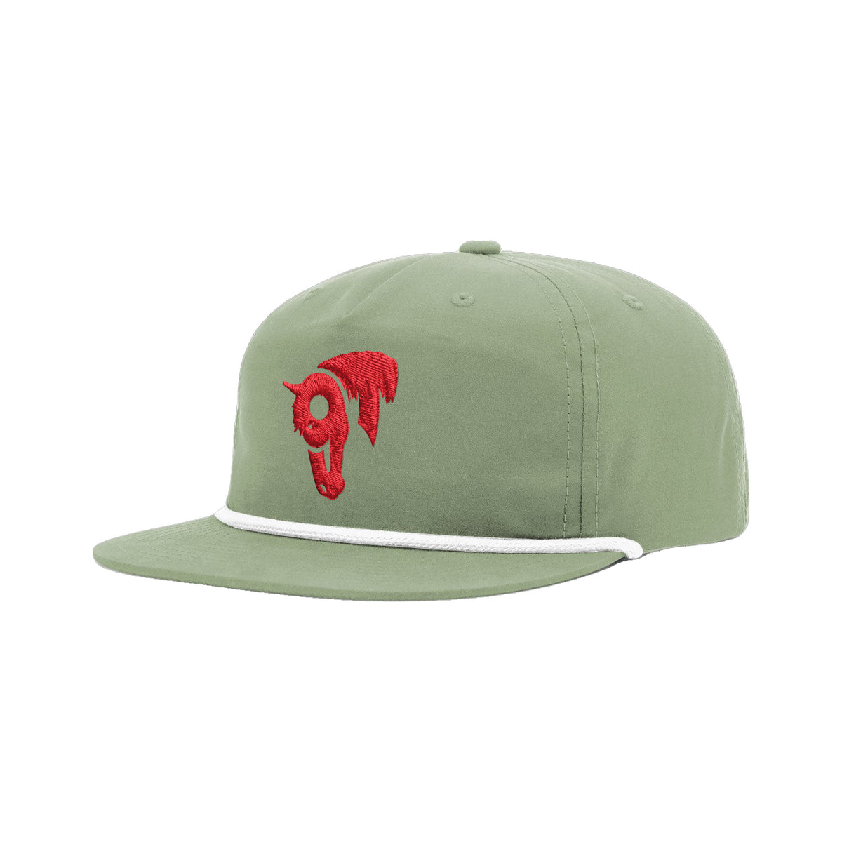 9T Horse Richardson 256 Hat / Sage/White / angle on white