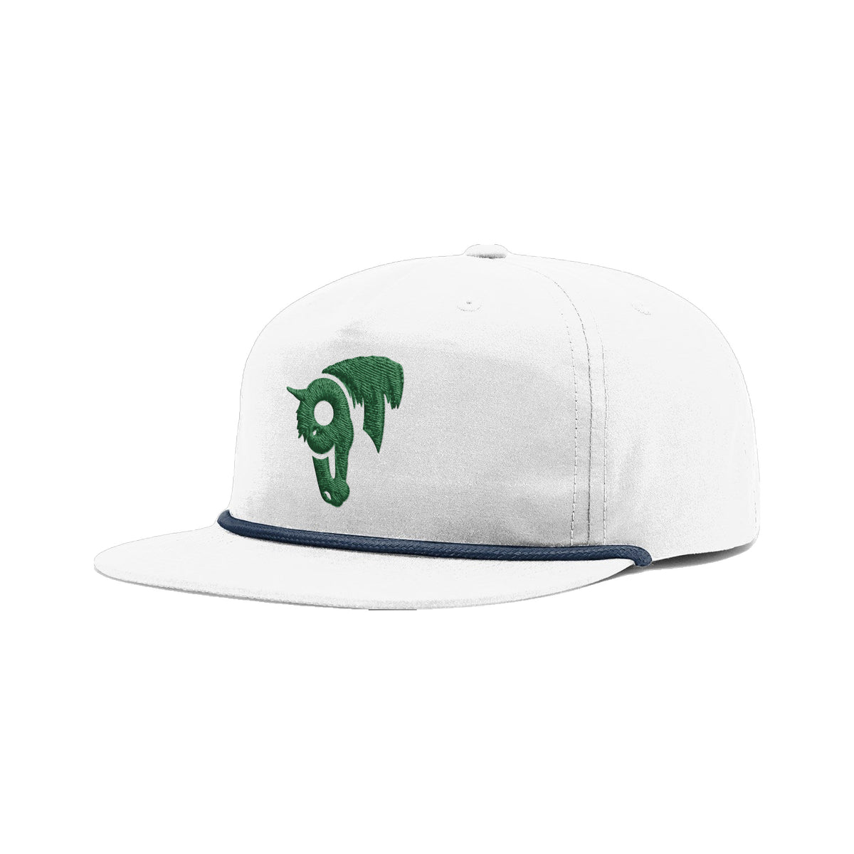9T Horse Richardson 256 Hat / White/Light Navy / angle on white