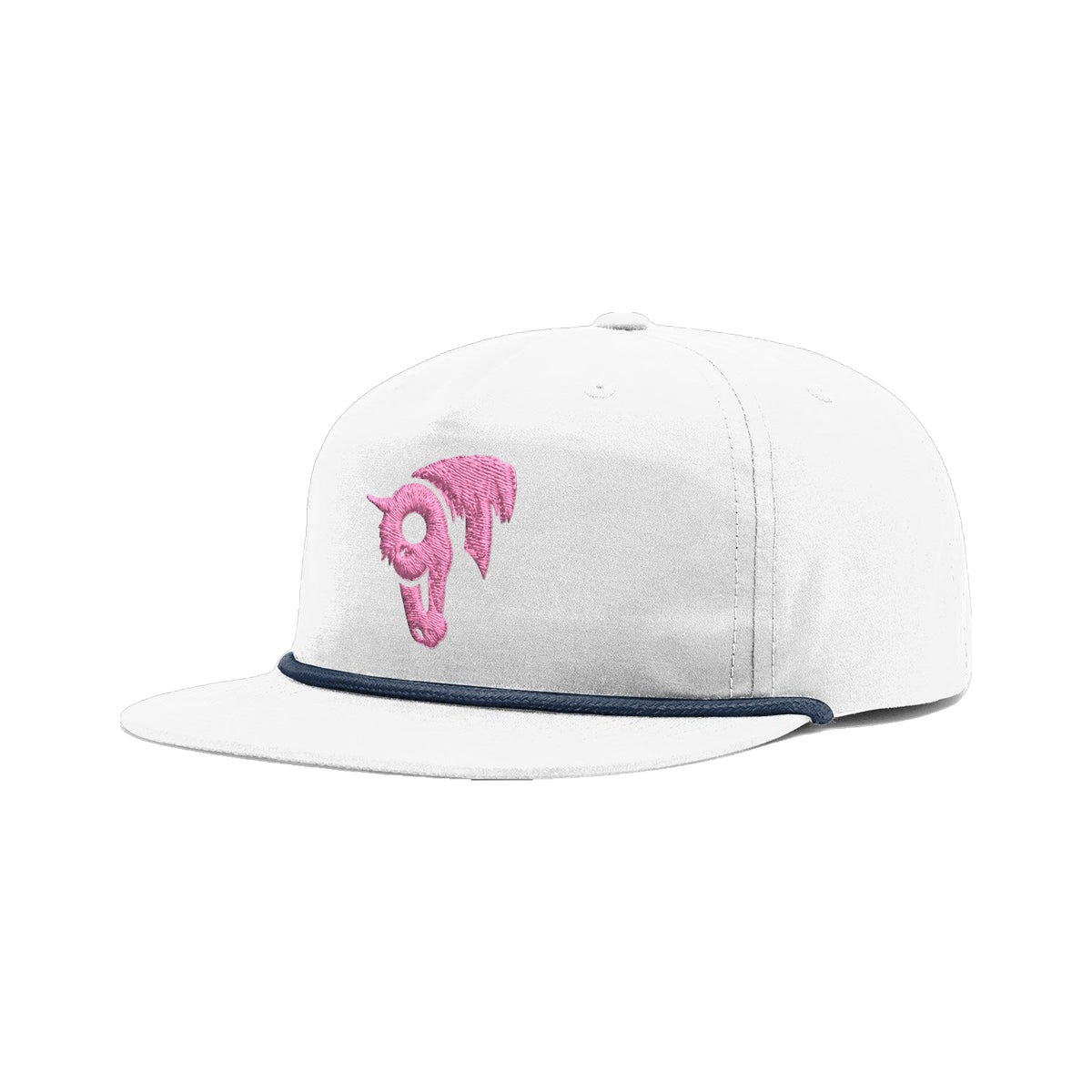 9T Horse Richardson 256 Hat / White/Light Navy / angle on white