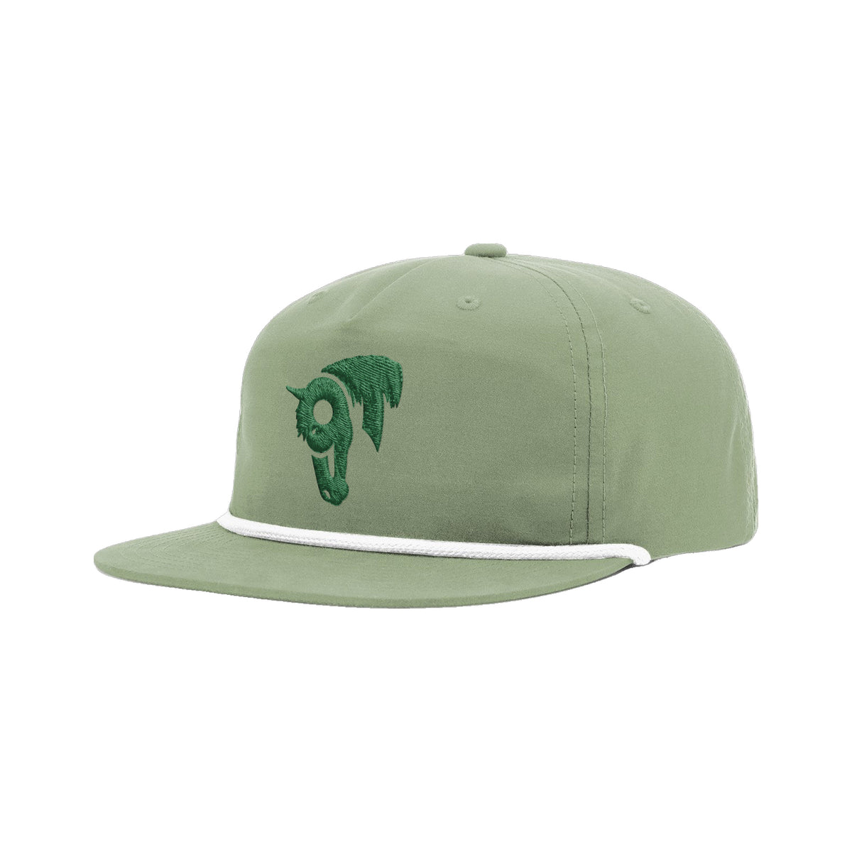 9T Horse Richardson 256 Hat / Sage/White / angle on white