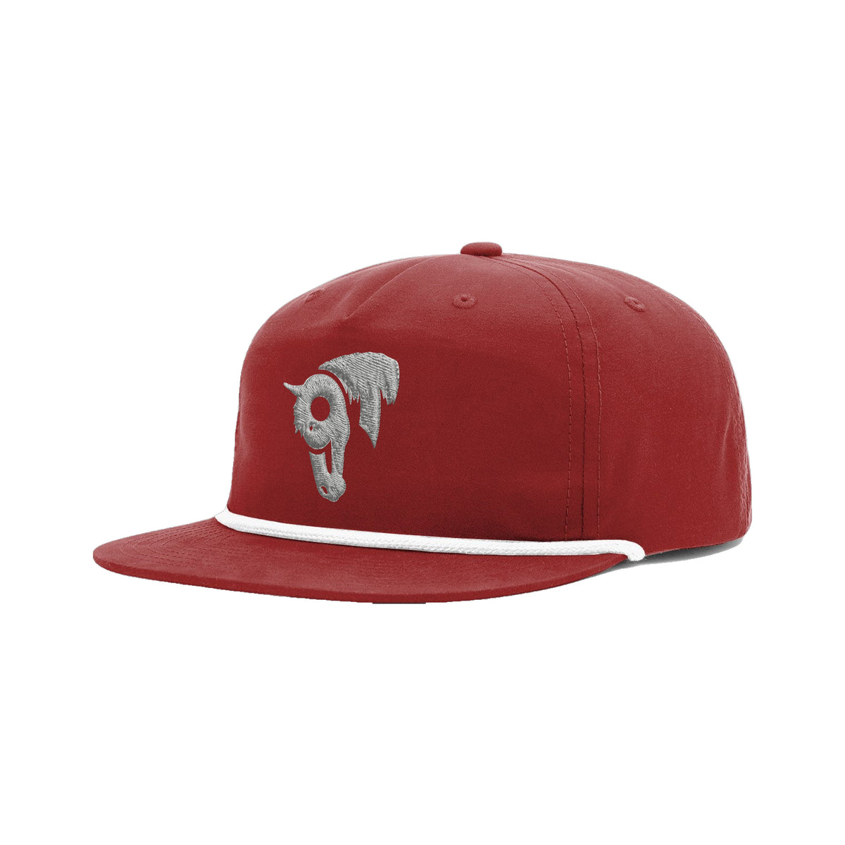 9T Horse Richardson 256 Hat / Cardinal/White / angle on white