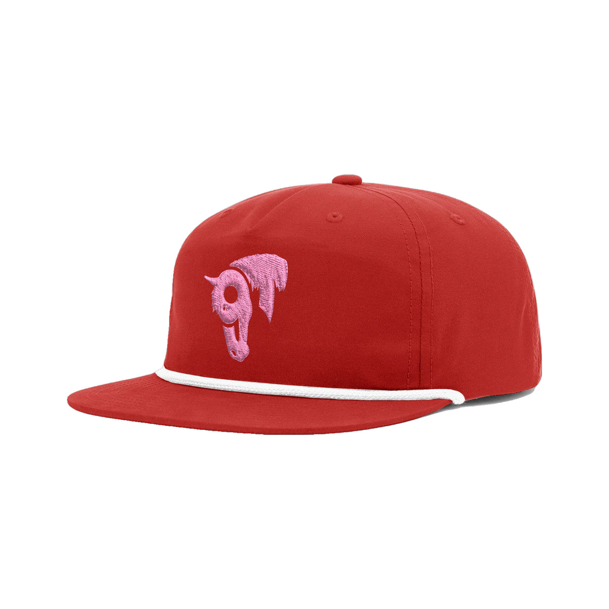 9T Horse Richardson 256 Hat / Red/White / angle on white