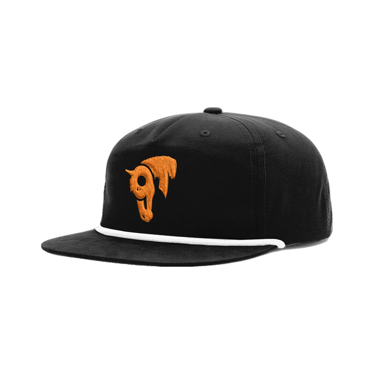 9T Horse Richardson 256 Hat / Black/White / angle on white
