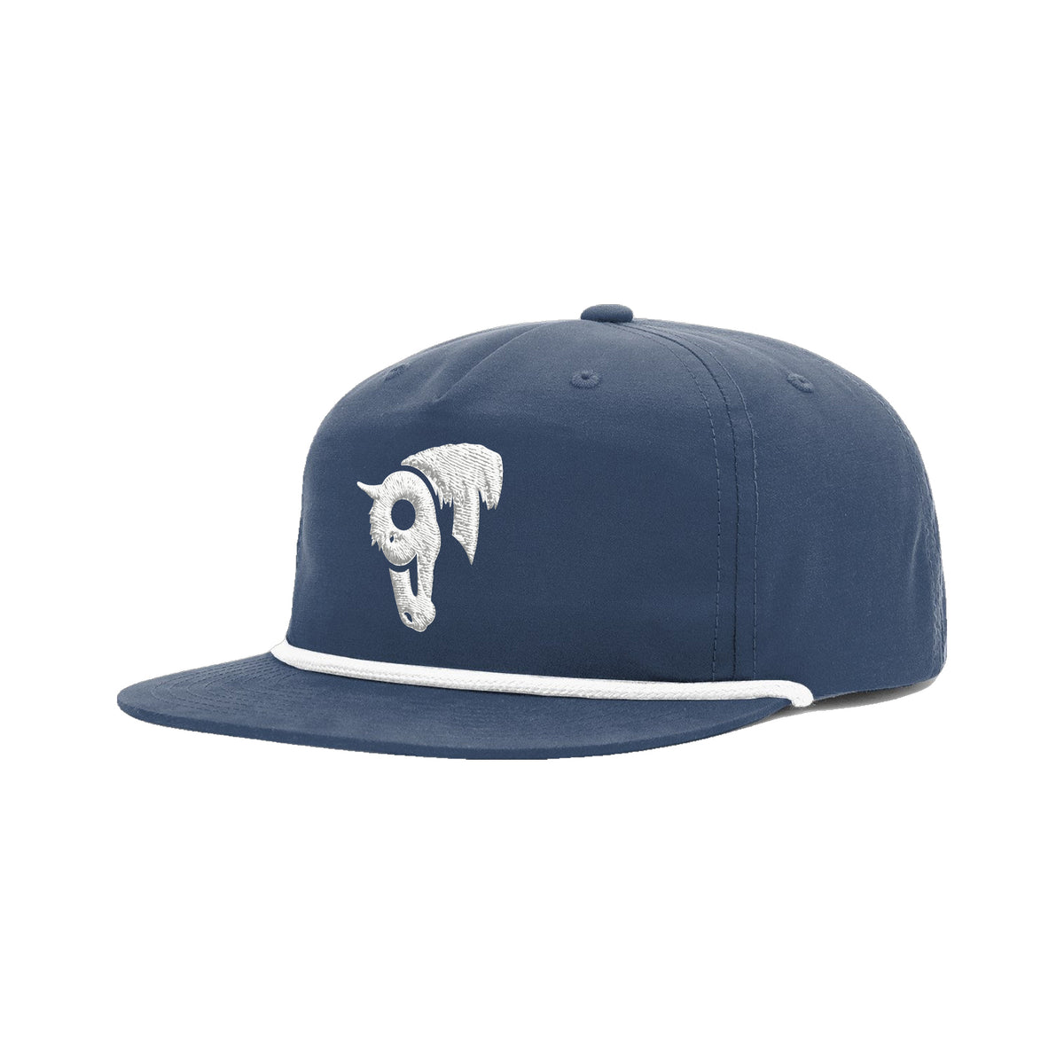 9T Horse Richardson 256 Hat / Navy/White / angle on white
