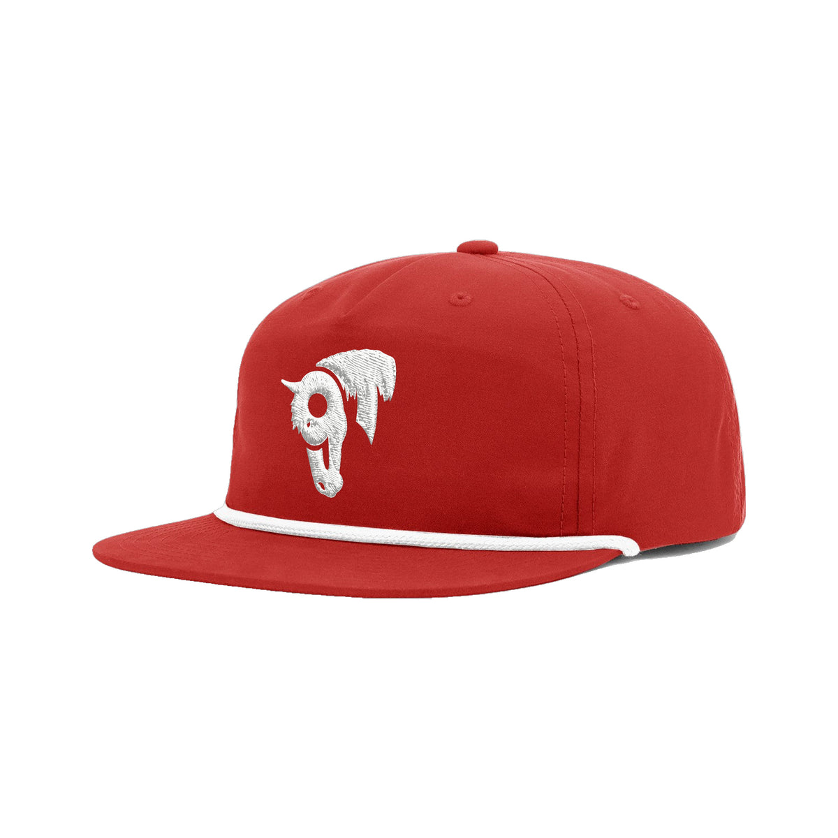 9T Horse Richardson 256 Hat / Red/White / angle on white