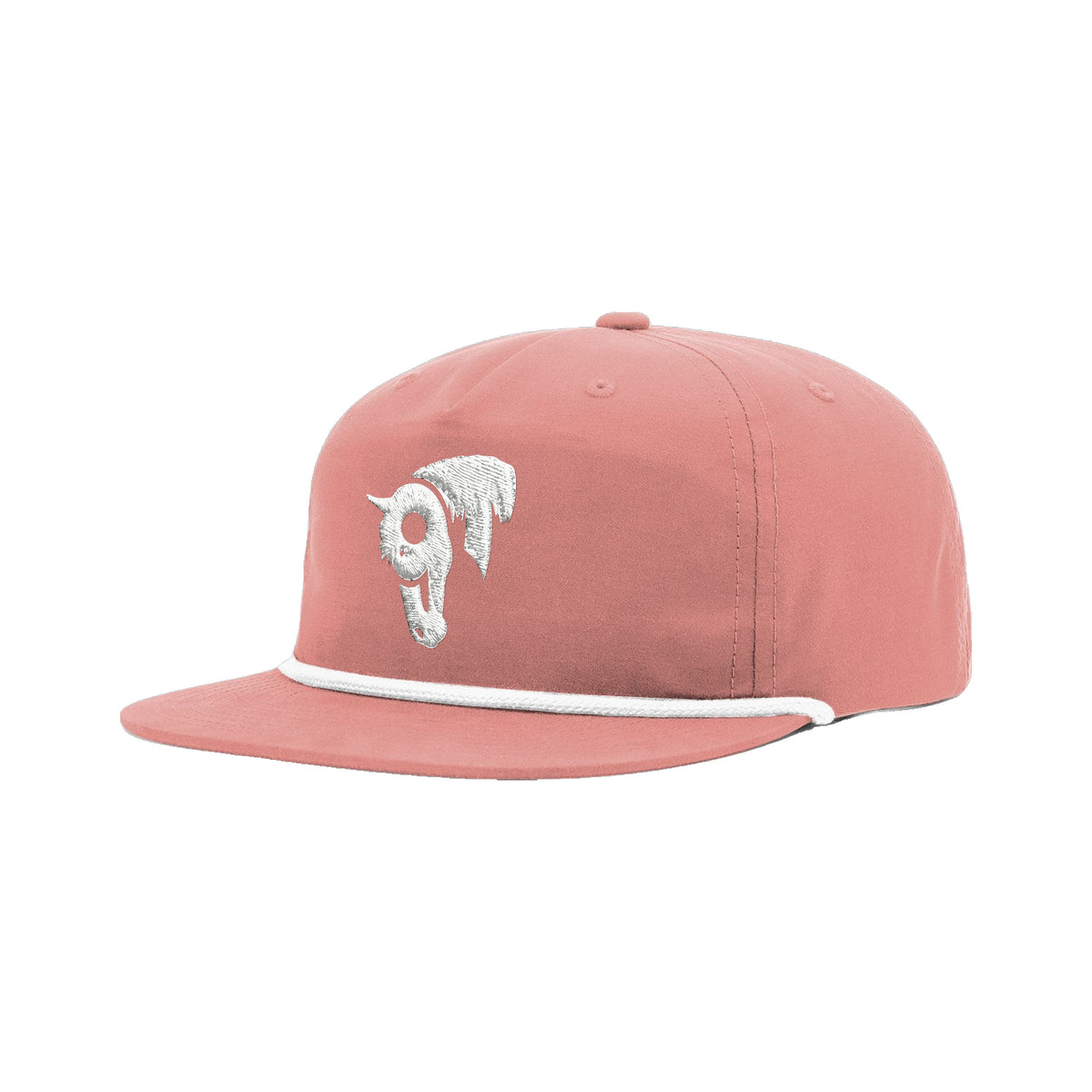 9T Horse Richardson 256 Hat / Dusty Red/White / angle on white