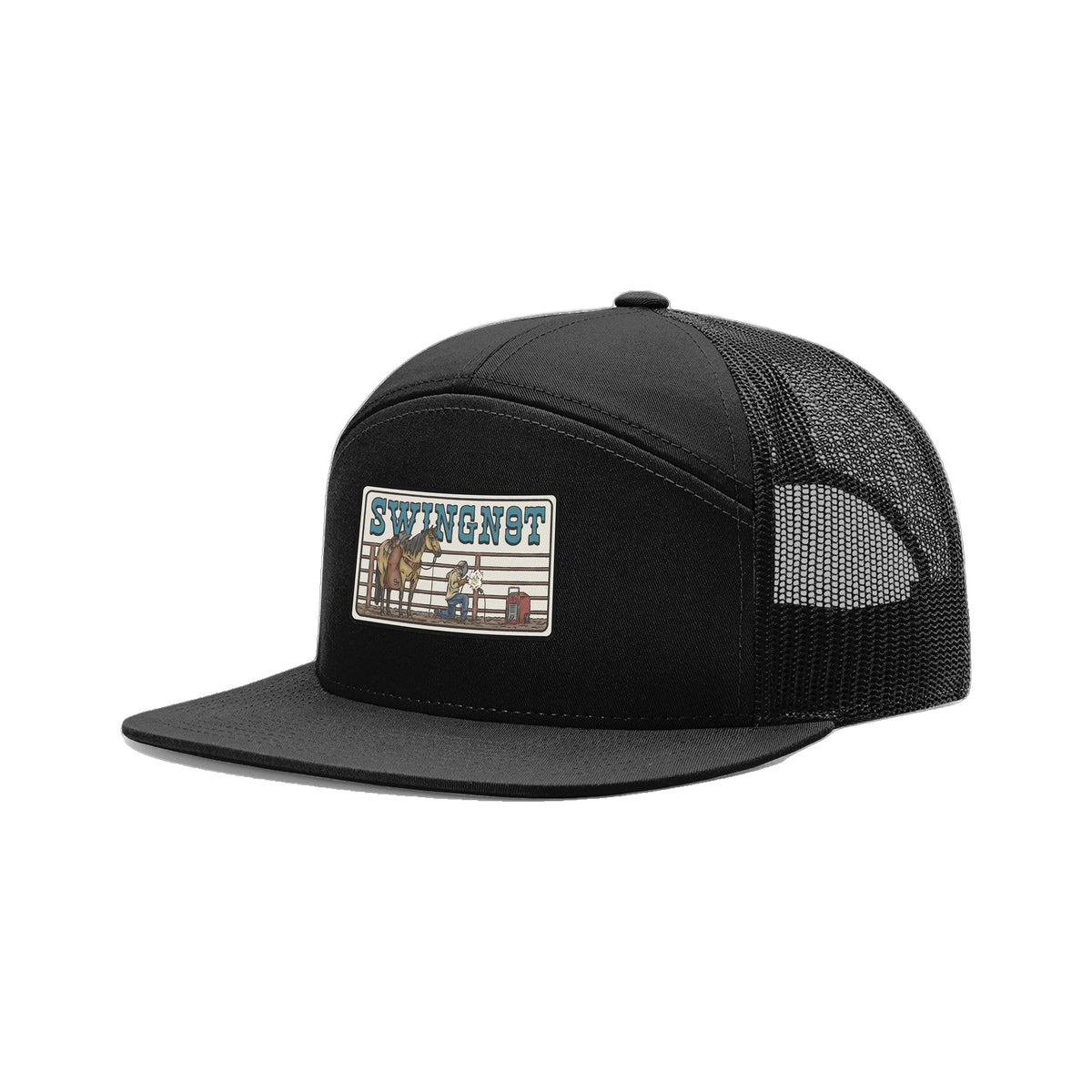 Welder Patch Richardson 168 Hat / Black / angle on white