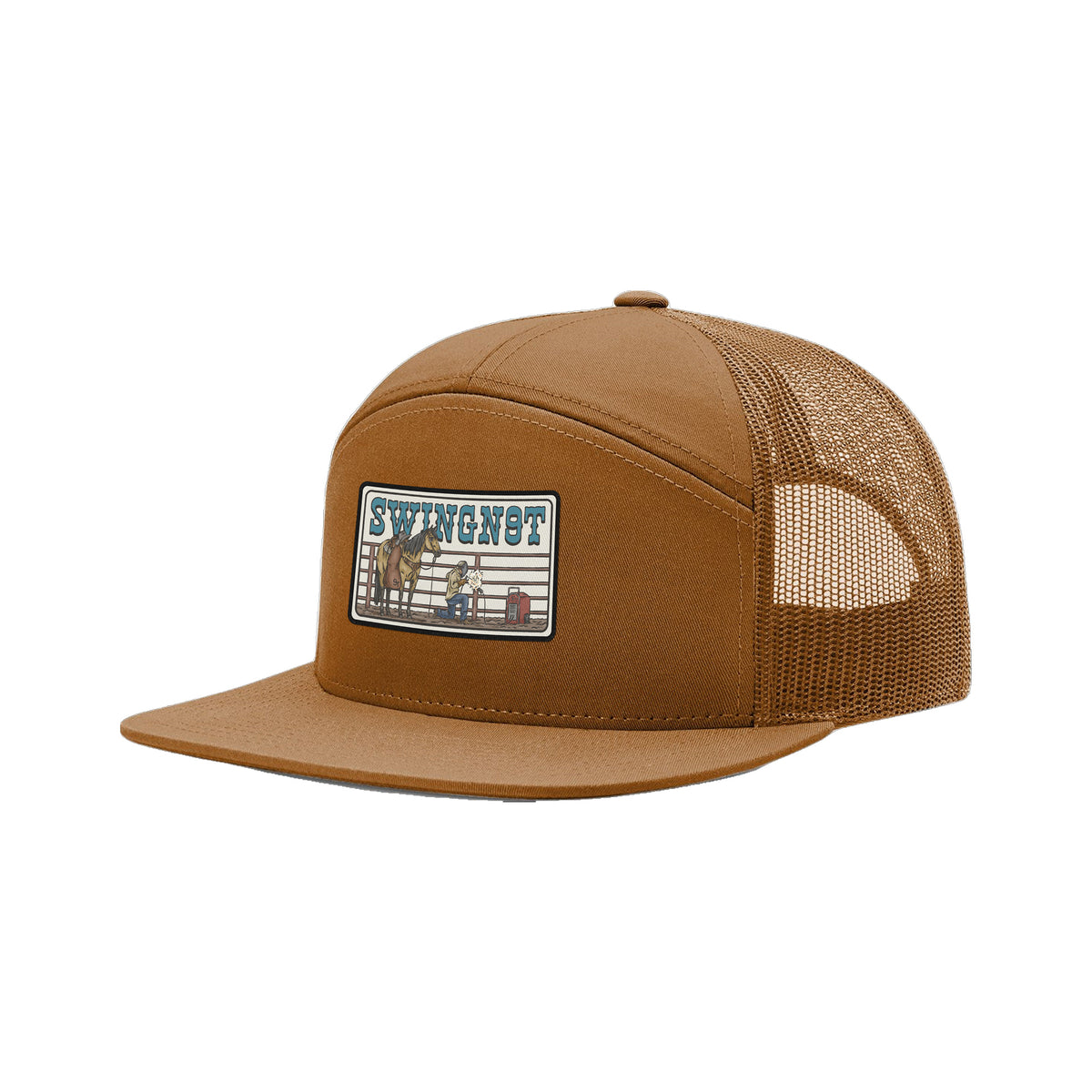 Welder Patch Richardson 168 Hat / Caramel / angle on white