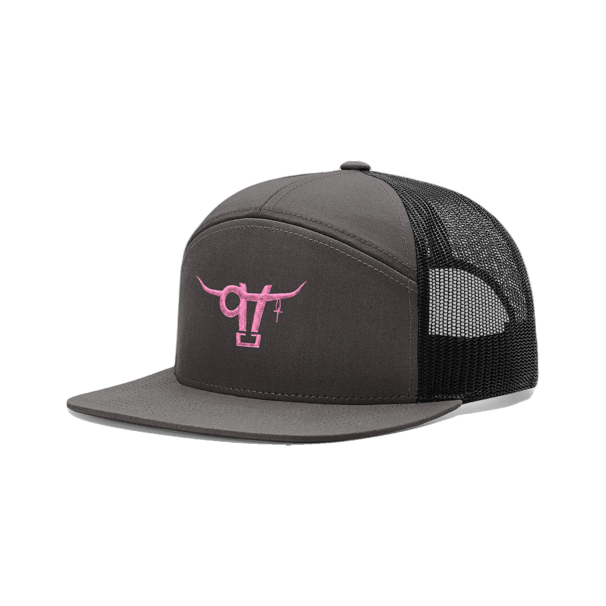 SwingN9T Bull Richardson 168 Hat / Charcoal/Black / angle on white
