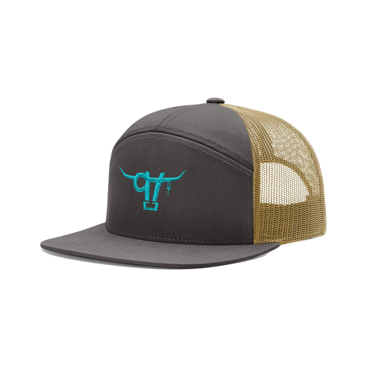 SwingN9T Bull Richardson 168 Hat / Charcoal/Old Gold / angle on white