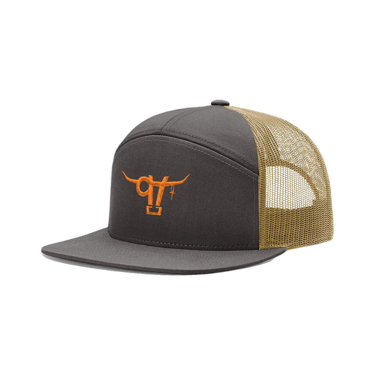 SwingN9T Bull Richardson 168 Hat / Charcoal/Old Gold / angle on white
