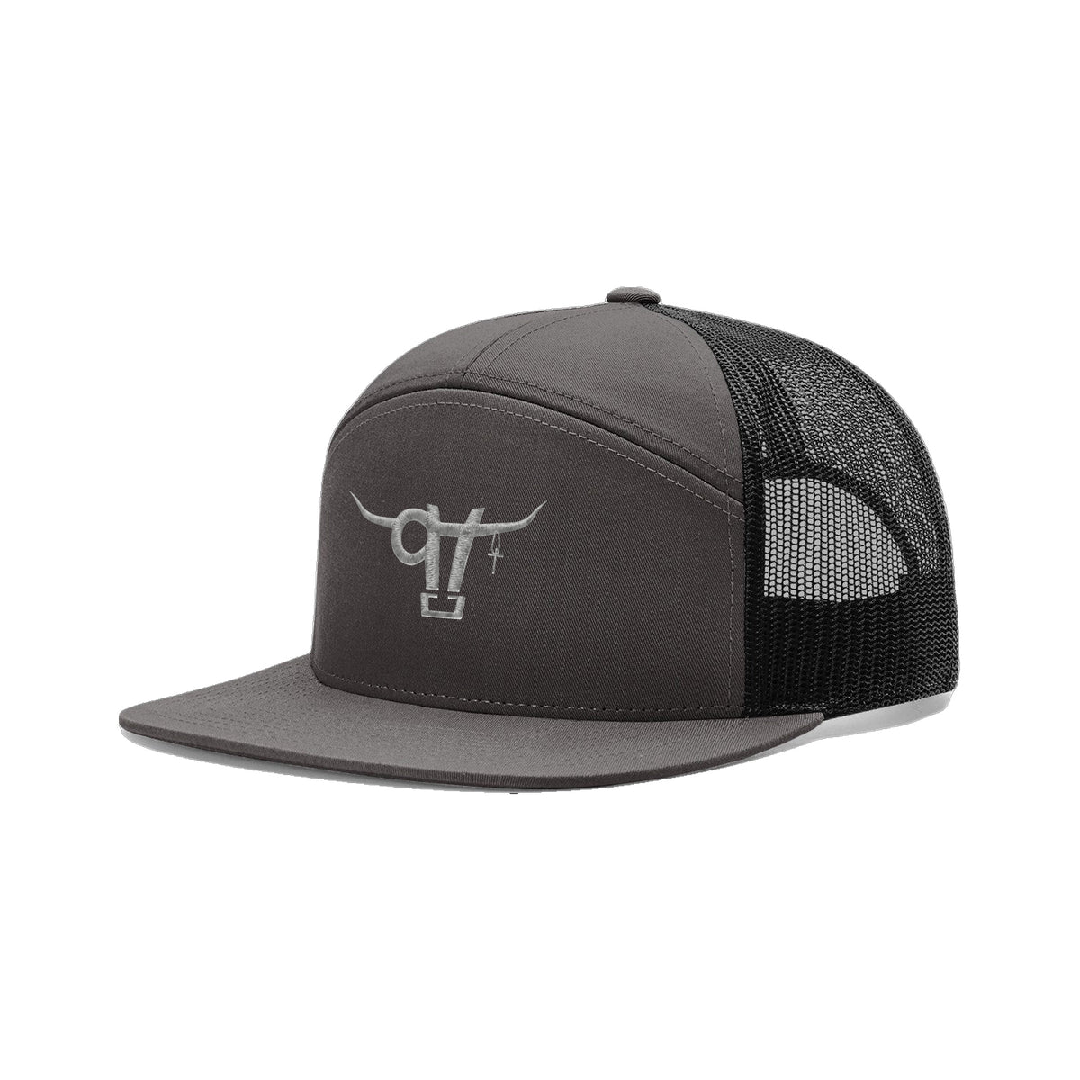 SwingN9T Bull Richardson 168 Hat / Charcoal/Black / angle on white