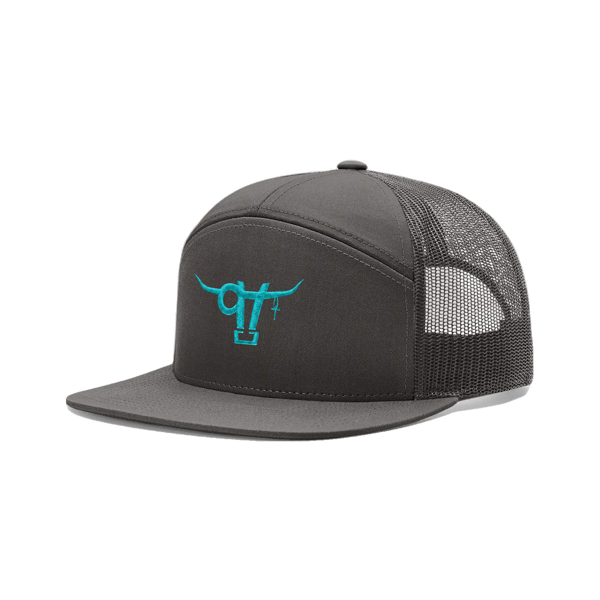 SwingN9T Bull Richardson 168 Hat / Charcoal / angle on white