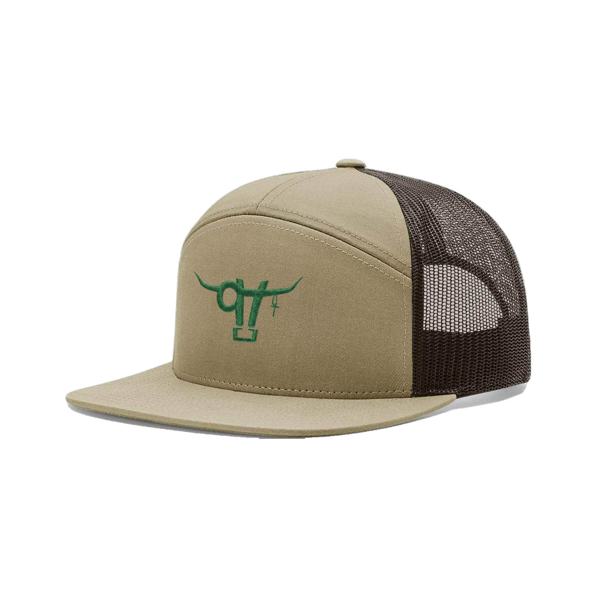 SwingN9T Bull Richardson 168 Hat / Pale Khaki/Brown / angle on white
