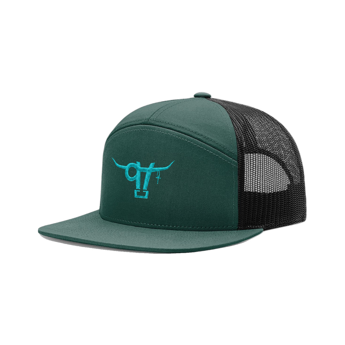 SwingN9T Bull Richardson 168 Hat / Dark Green/Black / angle on white
