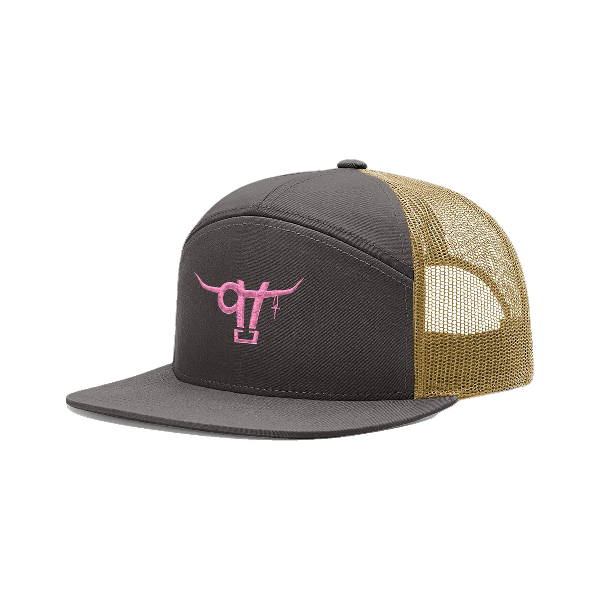 SwingN9T Bull Richardson 168 Hat / Charcoal/Old Gold / angle on white