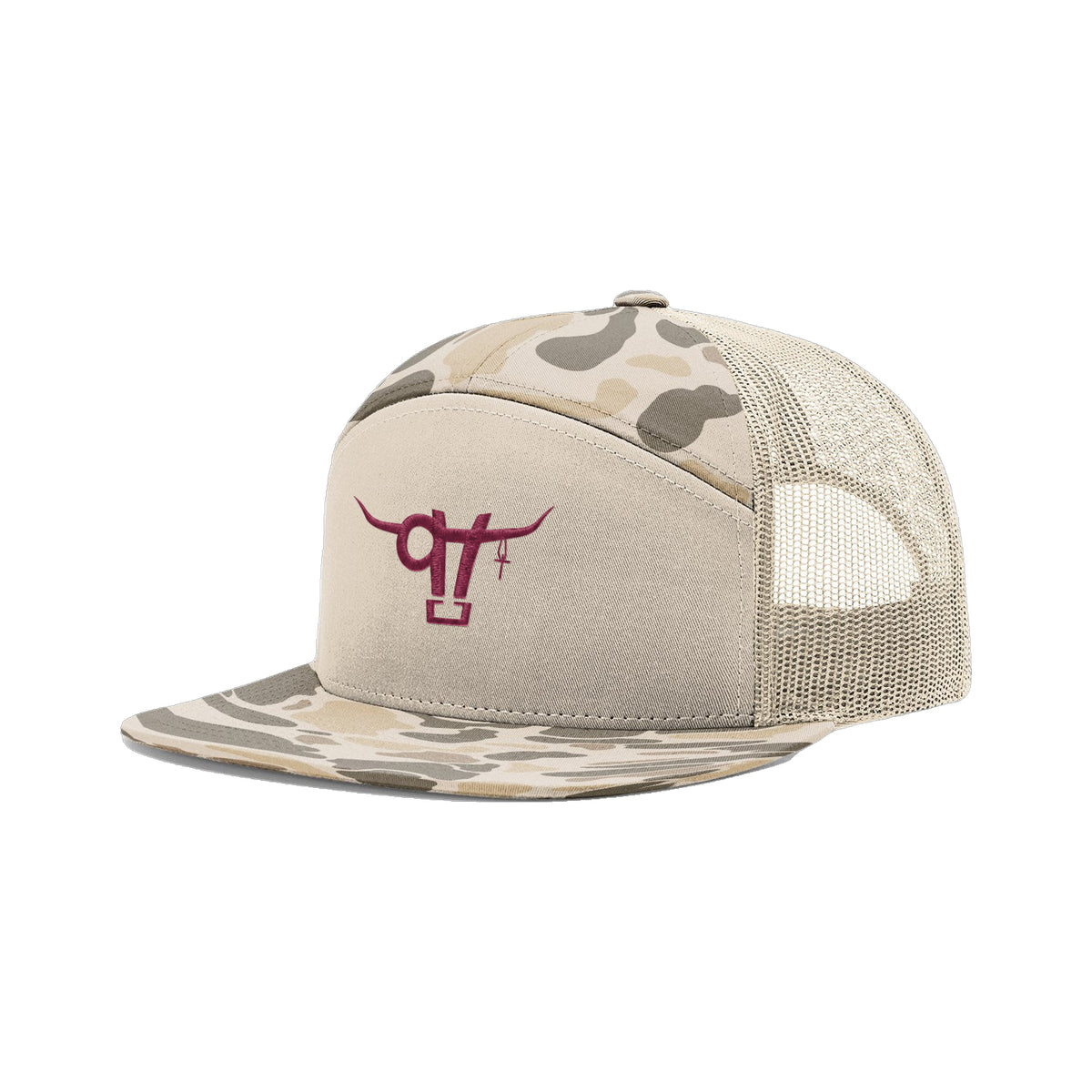 SwingN9T Bull Richardson 168 Hat / Brown Duck Camo / angle on white