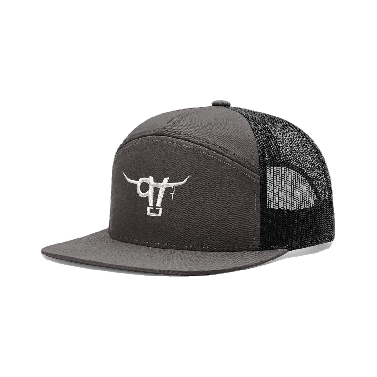 SwingN9T Bull Richardson 168 Hat / Charcoal/Black / angle on white