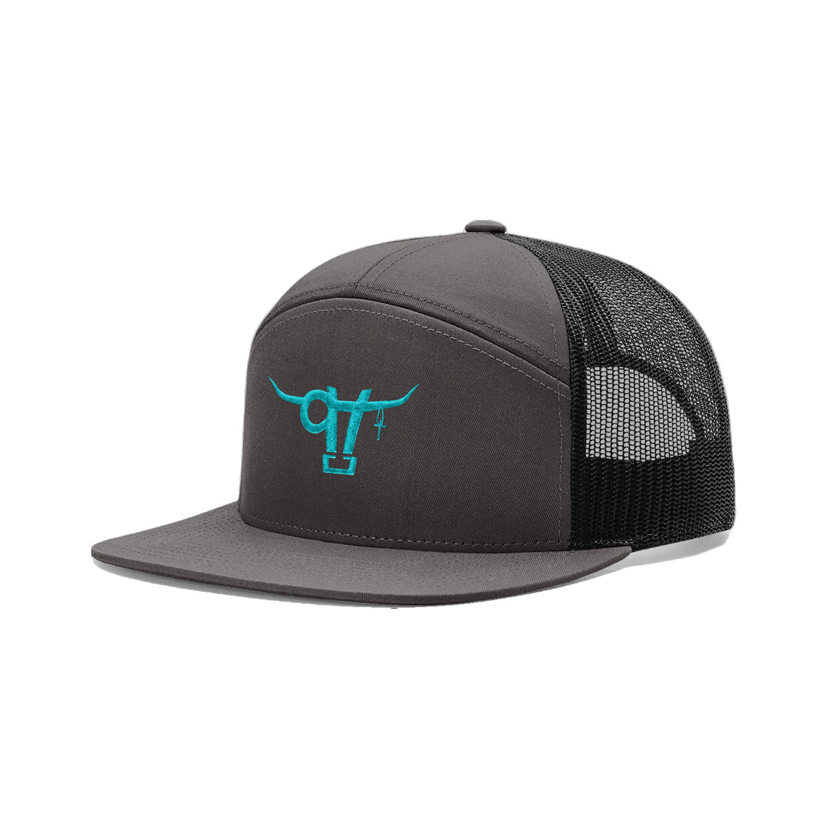 SwingN9T Bull Richardson 168 Hat / Charcoal/Black / angle on white