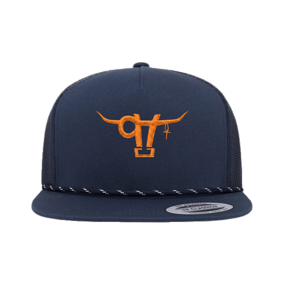 SwingN9T Bull Yupoong 6006BD Rope Hat / Navy / angle on white