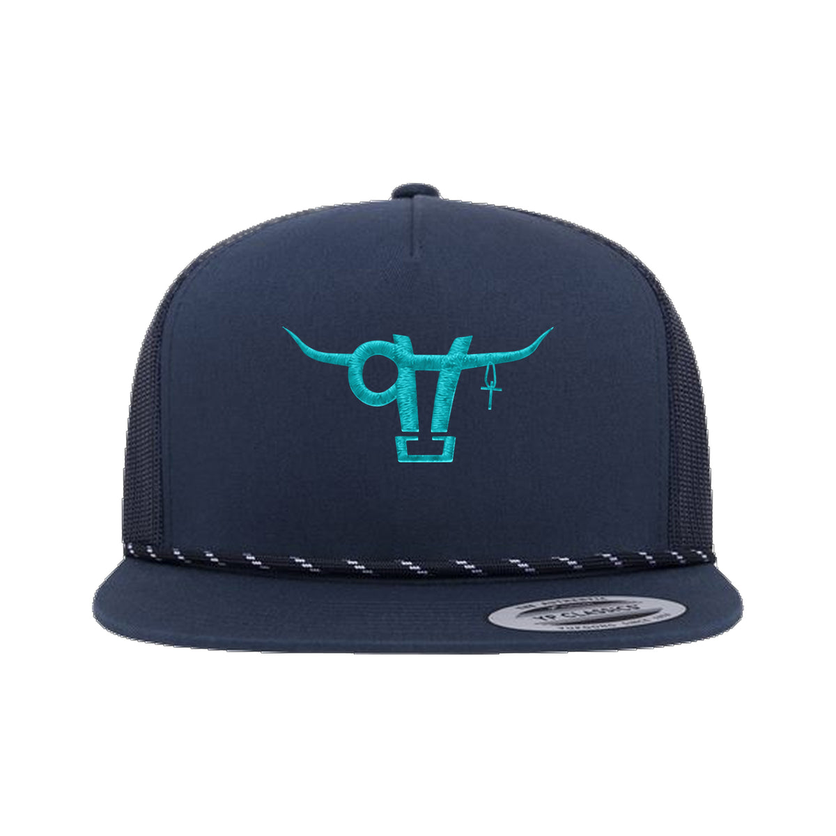 SwingN9T Bull Yupoong 6006BD Rope Hat / Navy / angle on white
