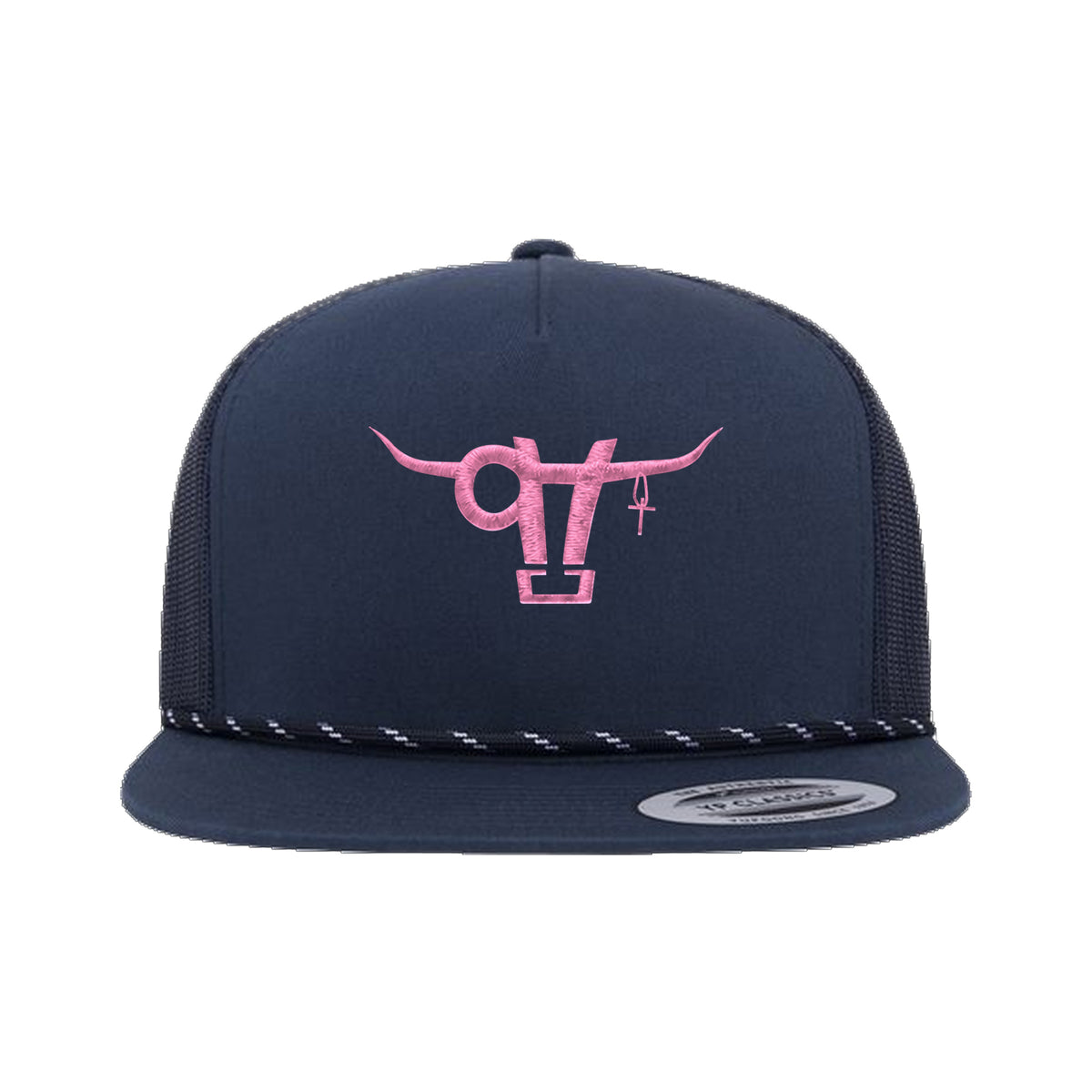 SwingN9T Bull Yupoong 6006BD Rope Hat / Navy / angle on white