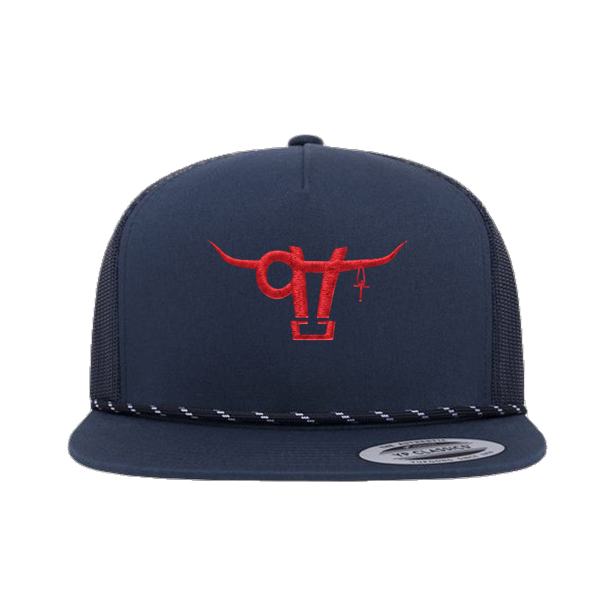 SwingN9T Bull Yupoong 6006BD Rope Hat / Navy / angle on white